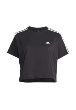 Adidas Sportswear 3-Stripes Crop - T-Shirt Imprimé - Black White -Stradivarius Soldes 61a556374207421a9858ea53c2e39980