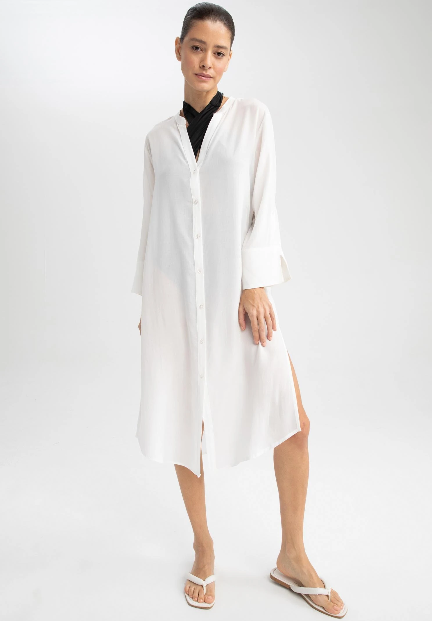 DeFacto Regular Fit - Accessoire De Plage - White 3 DeFacto Regular Fit - Accessoire De Plage - White