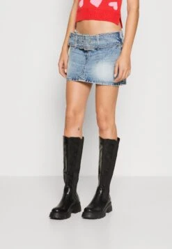 Monki Jupe En Jean - Blue Denim