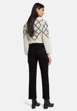 7 For All Mankind Crop - Jean Droit - Black -Stradivarius Soldes 6486eb24f34c47939a1ccdefd12b5983