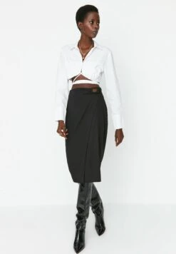 Trendyol Rok Casual Comfort - Jupe Crayon - Black