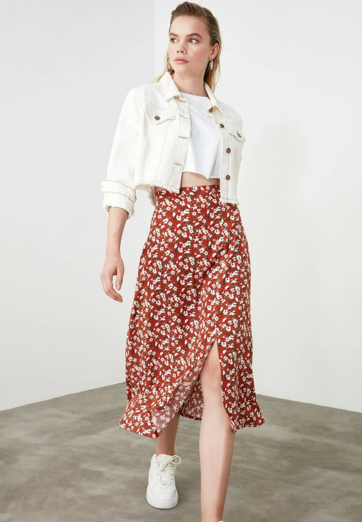 Trendyol Jupe Trapèze - Orange 3 Trendyol Jupe Trapèze - Orange