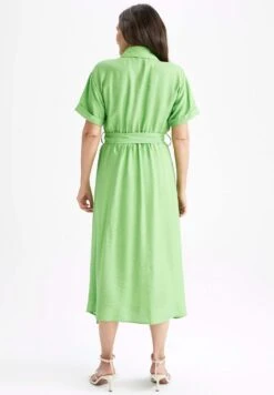 Defacto - Robe Chemise - Green -Stradivarius Soldes 6766d46e40744483ac02e4159a7bdeb3