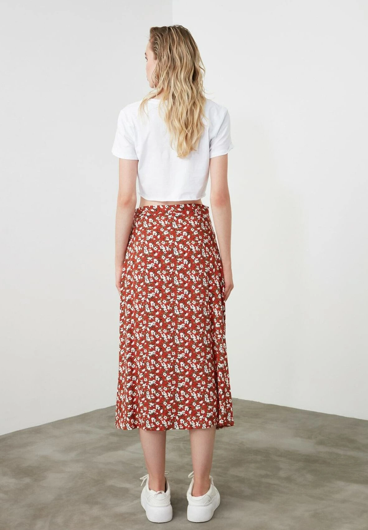 Trendyol Jupe Trapèze - Orange 5 Trendyol Jupe Trapèze - Orange – Image 3