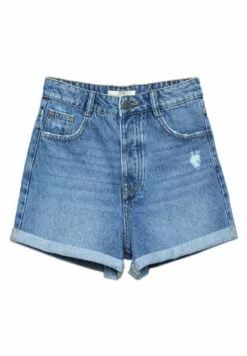 Stradivarius Mom - Short En Jean - Light Blue -Stradivarius Soldes 6828841c6fe4403b80d423cf71b876a3