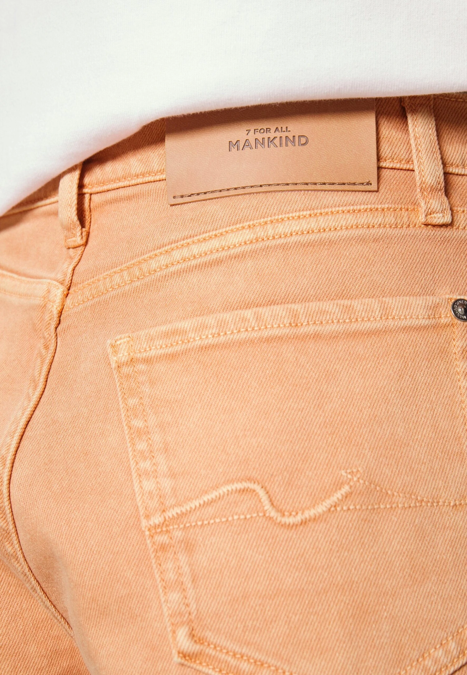 7 For All Mankind Easy Ruby Colman - Short En Jean - Orange 7 7 For All Mankind Easy Ruby Colman - Short En Jean - Orange – Image 5