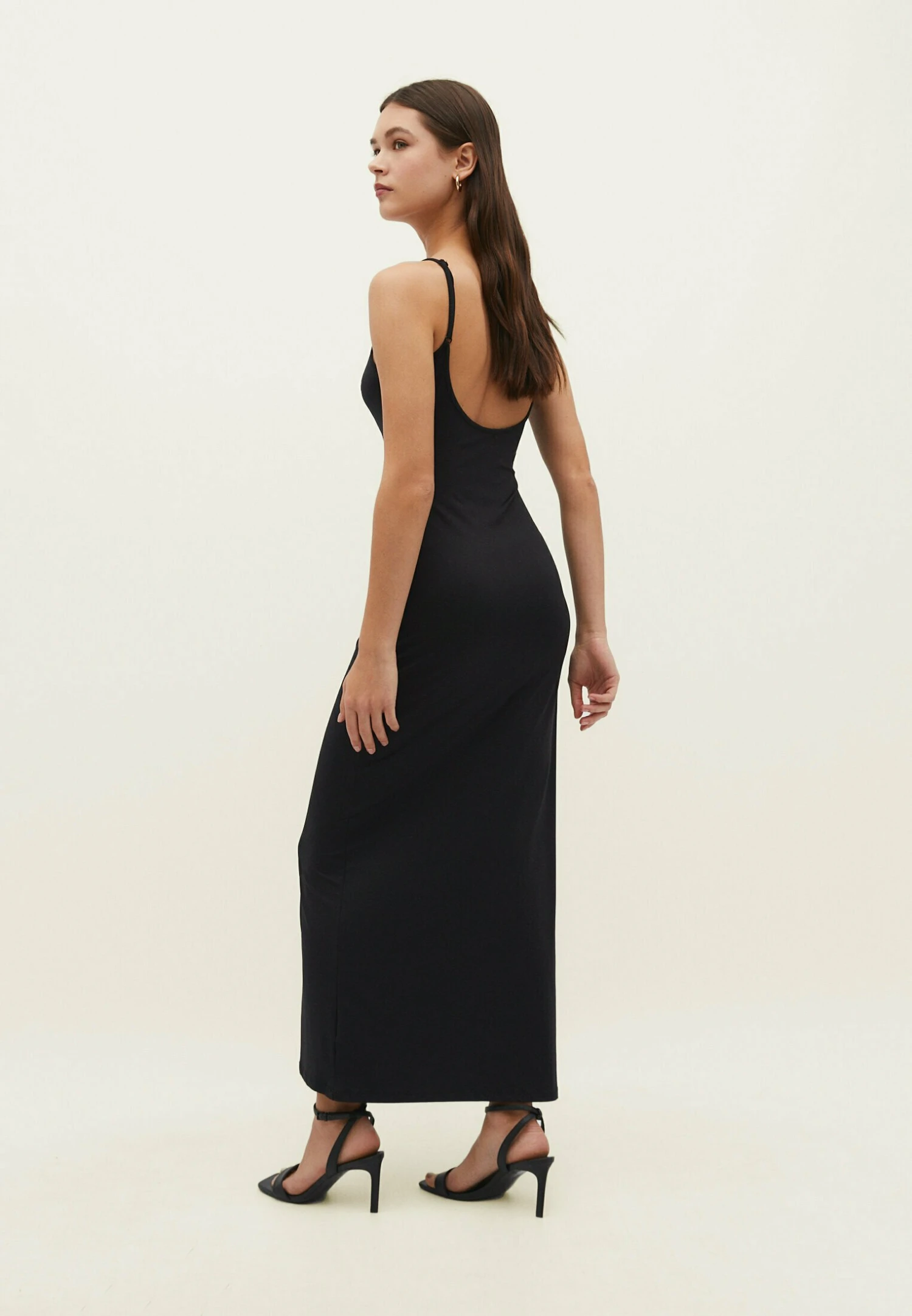Stradivarius Long Fitted - Robe Longue - Black 5 Stradivarius Long Fitted - Robe Longue - Black – Image 3