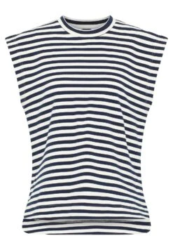 Dreimaster Bridgeport - T-Shirt Imprimé - Marine Weiss -Stradivarius Soldes 730c5b010ad94ce8b62d80996414a562