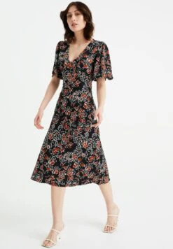 WE FASHION Met Dessin - Robe En Jersey - Black