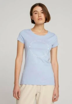 TOM TAILOR Denim T-Shirt Imprimé - Light Blue White -Stradivarius Soldes 7bac5595fb874493932e338d30ac3d3a