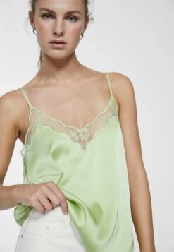 Stradivarius Trimmed - Débardeur - Green -Stradivarius Soldes 7c9be4ea63ae434a8bbdf49a6d3d0dab