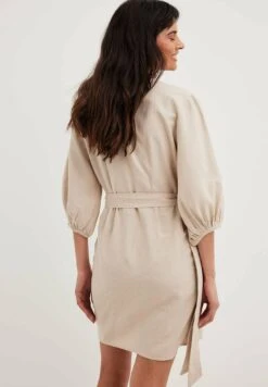 NA-KD In Wickeloptik Aus Mischung - Robe De Jour - Beige -Stradivarius Soldes 85bd2c2b8b884874acec951778e467fc