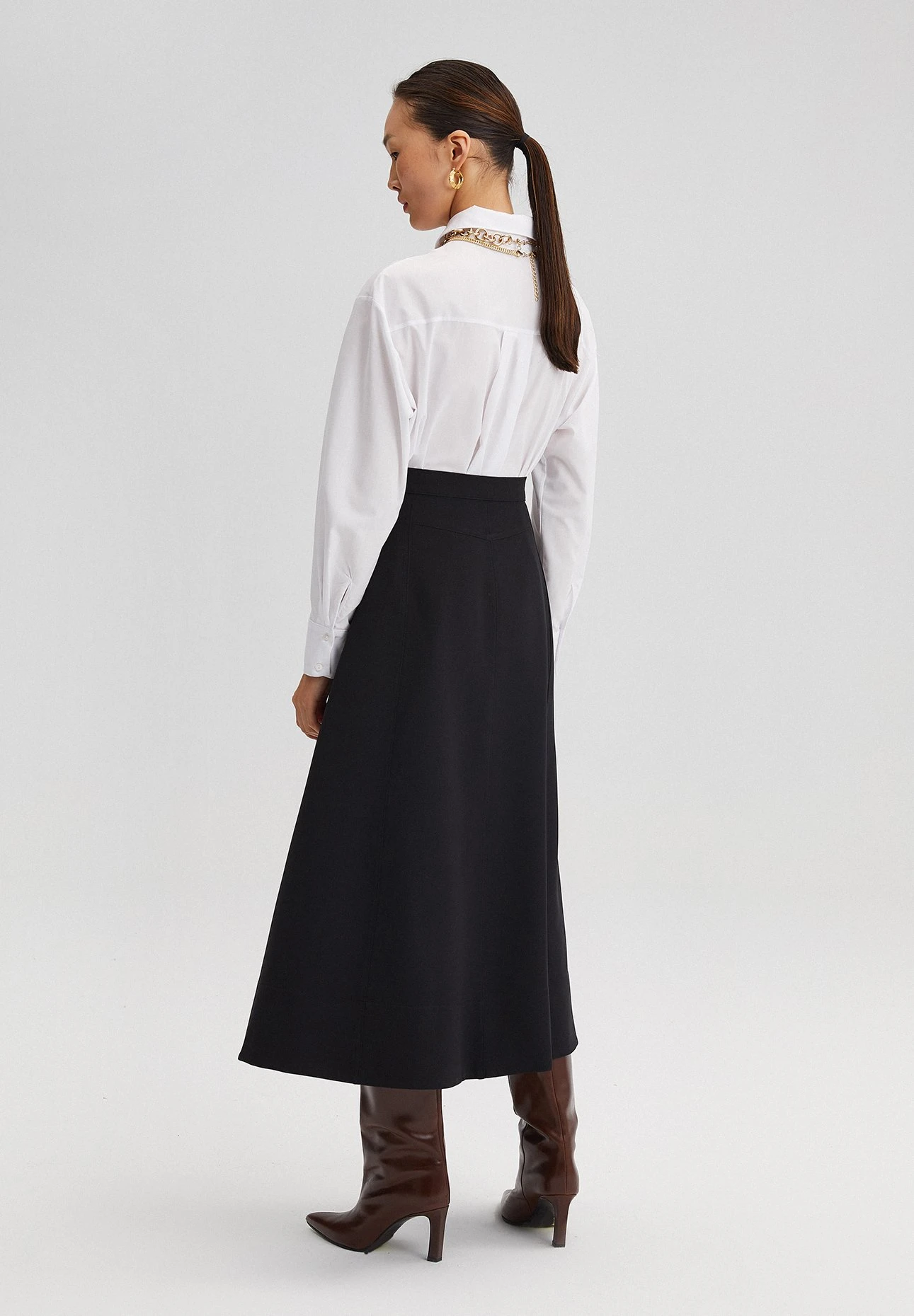 Crepe - Jupe Trapèze - Black 4 Crepe - Jupe Trapèze - Black – Image 2