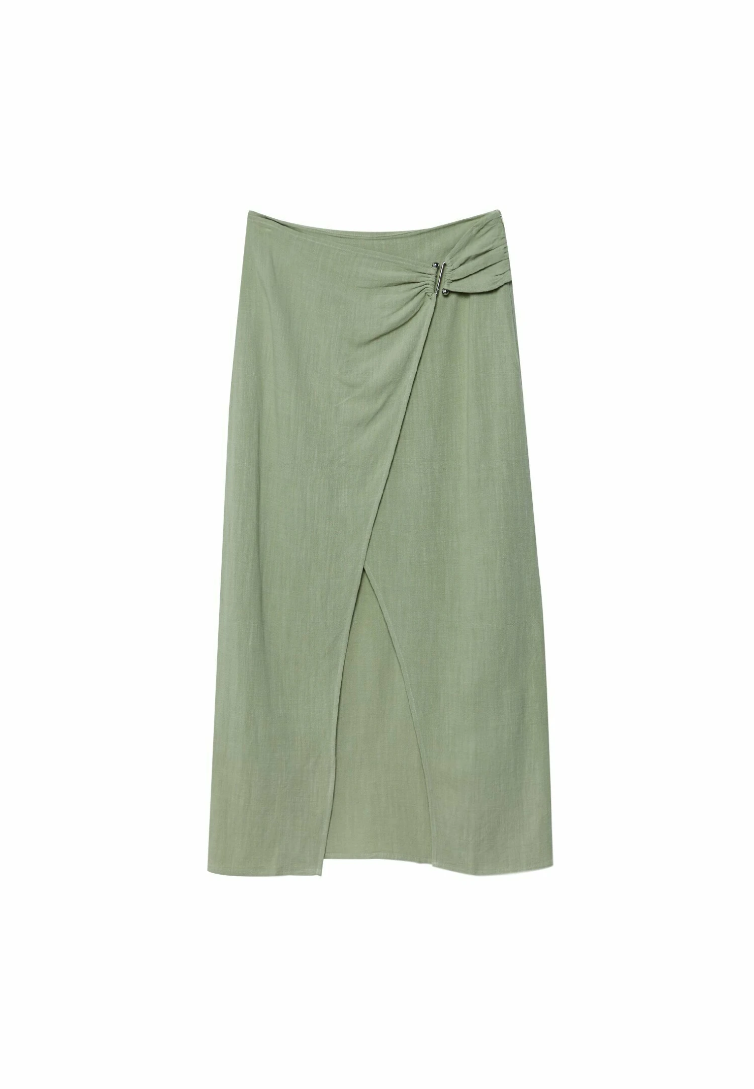 Stradivarius Rustic Midi - Jupe Portefeuille - Light Green 7 Stradivarius Rustic Midi - Jupe Portefeuille - Light Green – Image 5