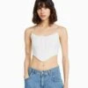 BERSHKA Bengaline - Débardeur - White -Stradivarius Soldes 89a11e4d823c4ac3bbd68893103b5fa6