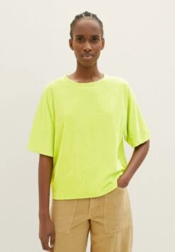 TOM TAILOR Denim Aus Frottee - T-Shirt Basique - Neon Lime