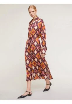 Avec Un Imprimé À Losanges - Robe Chemise - Giallo