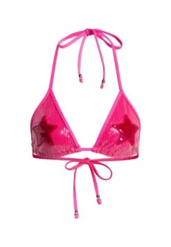 Adidas Originals Ivy Park Sequin Triangle - Haut De Bikini - Shock Pink -Stradivarius Soldes 8ddb5eb4e4af466e9d8097d441f6a990