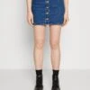 ONLY Onldaisy Mini Skirt Pimbox - Jupe Crayon - Medium Blue Denim
