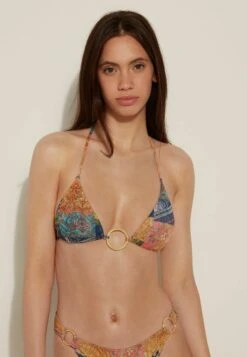 Chic Bamboo Triangle - Haut De Bikini - Patch Paisley Print