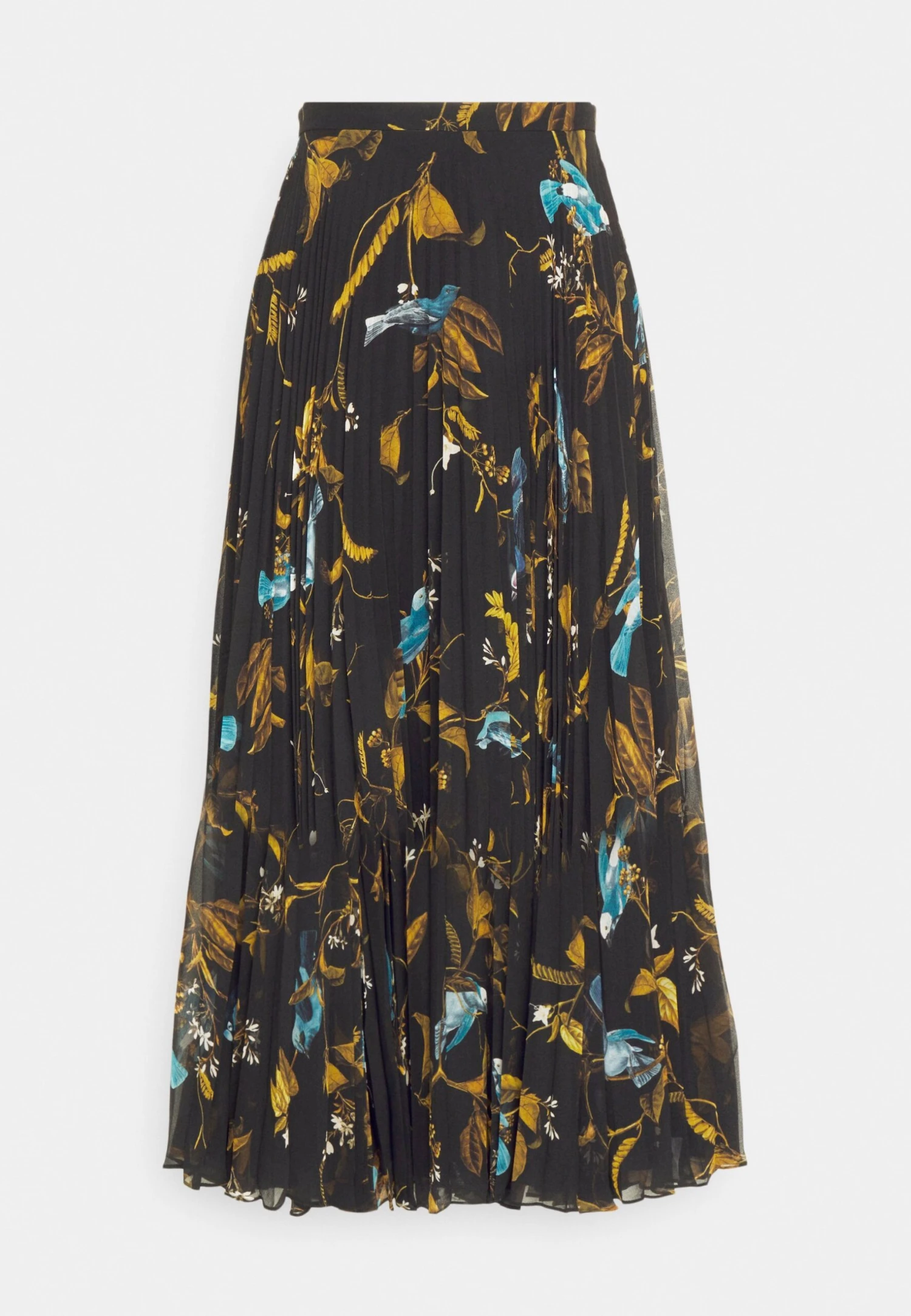 Erdem Midi Length Skirt - Jupe Plissée - Cecilia Birds Black 8 Erdem Midi Length Skirt - Jupe Plissée - Cecilia Birds Black – Image 6