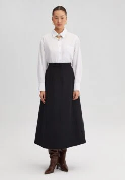 Crepe - Jupe Trapèze - Black