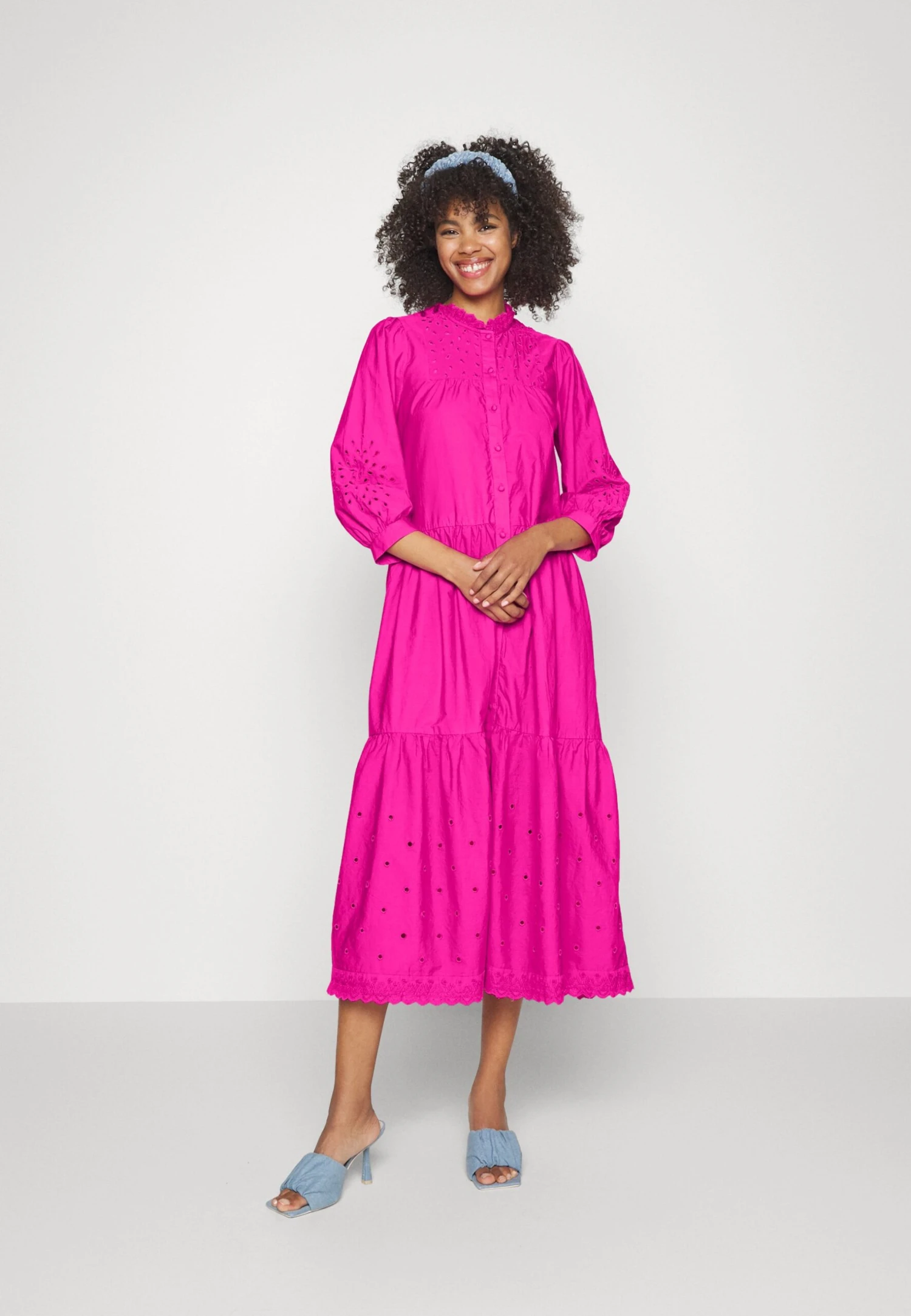 Yasvioletta 3/4 - Robe Chemise - Rose Violet 4 Yasvioletta 3/4 - Robe Chemise - Rose Violet – Image 2