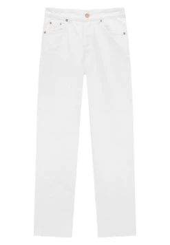 PULL & BEAR Cropped High Waist - Jean Droit - White -Stradivarius Soldes a786c4bcd488423c948344178e6fdc54