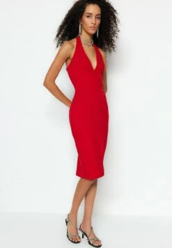 Trendyol Robe Fourreau - Red -Stradivarius Soldes a79b7e74ec384d068c326c7e3e1a8f41