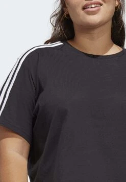 Adidas Sportswear 3-Stripes Crop - T-Shirt Imprimé - Black White -Stradivarius Soldes a93adf75bd7a49a29b51f29179b24e4d