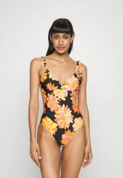 Seafolly Palm Springs Wrap Front One Piece - Maillot De Bain - Black