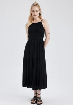 DeFacto Tiered - Robe Longue - Black -Stradivarius Soldes a98867f3e9764d10acee58c7450691e3