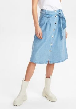 Nujenna Skirt - Jupe En Jean - Light Blue Denim