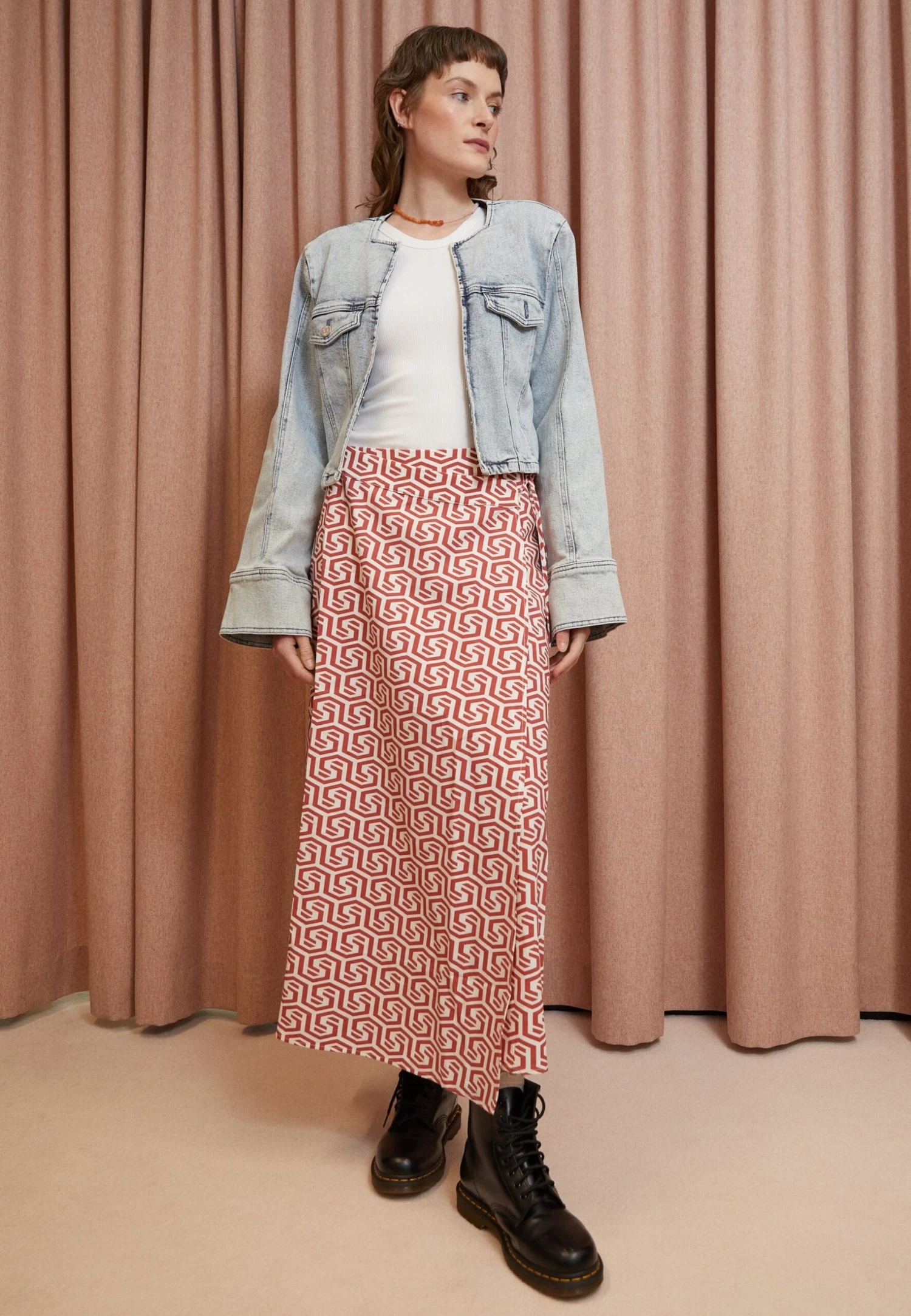 Minimum Yona - Jupe Portefeuille - Mineral Red 4 Minimum Yona - Jupe Portefeuille - Mineral Red – Image 2