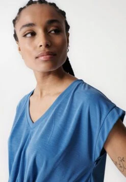 Regular - T-Shirt Basique - Blau -Stradivarius Soldes ad4a53d8f3584e3b8217e102343035cd