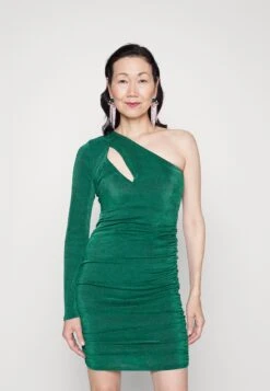 In The Style Side Cut Out Long Sleeve Mini Dress - Robe En Jersey - Green