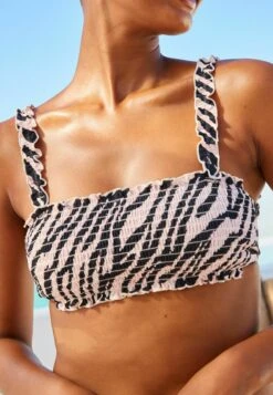 Next Shirred Bandeau Standard - Haut De Bikini - Zebra -Stradivarius Soldes b1262df8a26a49f594f6190e6be88fa7