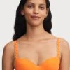 Chantelle Emblem Half Cup Memory Bra - Haut De Bikini - Orange