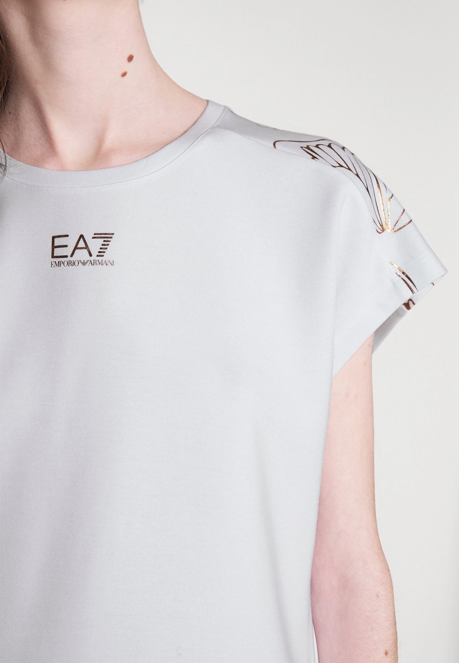 EA7 Emporio Armani Dress - Robe En Jersey - White/Gold 7 EA7 Emporio Armani Dress - Robe En Jersey - White/Gold – Image 5