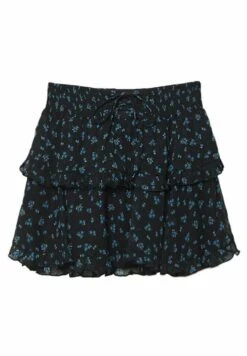 Stradivarius Ruffled - Minijupe - Black -Stradivarius Soldes b42f685b771b44bfaff24947d7a60ab4