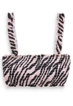Next Shirred Bandeau Standard - Haut De Bikini - Zebra -Stradivarius Soldes b455e5209a844428b8e53b0424b30002