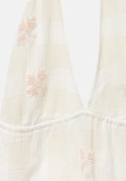 PULL & BEAR Embroidered Halter - Débardeur - Sand -Stradivarius Soldes b50dc94d48a74bd69b763dbcdeb14153