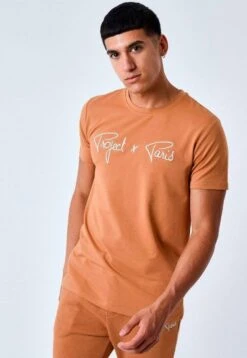 T-Shirt Imprimé - Camel -Stradivarius Soldes b7465d534d08462b996afa6f3657cf77