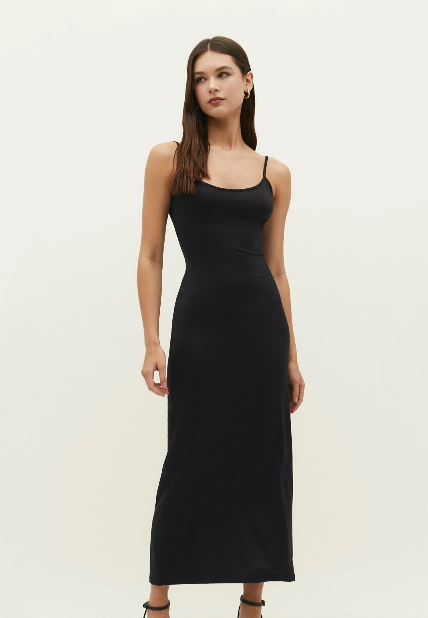 Stradivarius Long Fitted - Robe Longue - Black 3 Stradivarius Long Fitted - Robe Longue - Black
