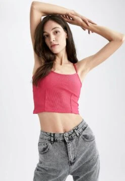 DeFacto Slim Fit - Débardeur - Pink