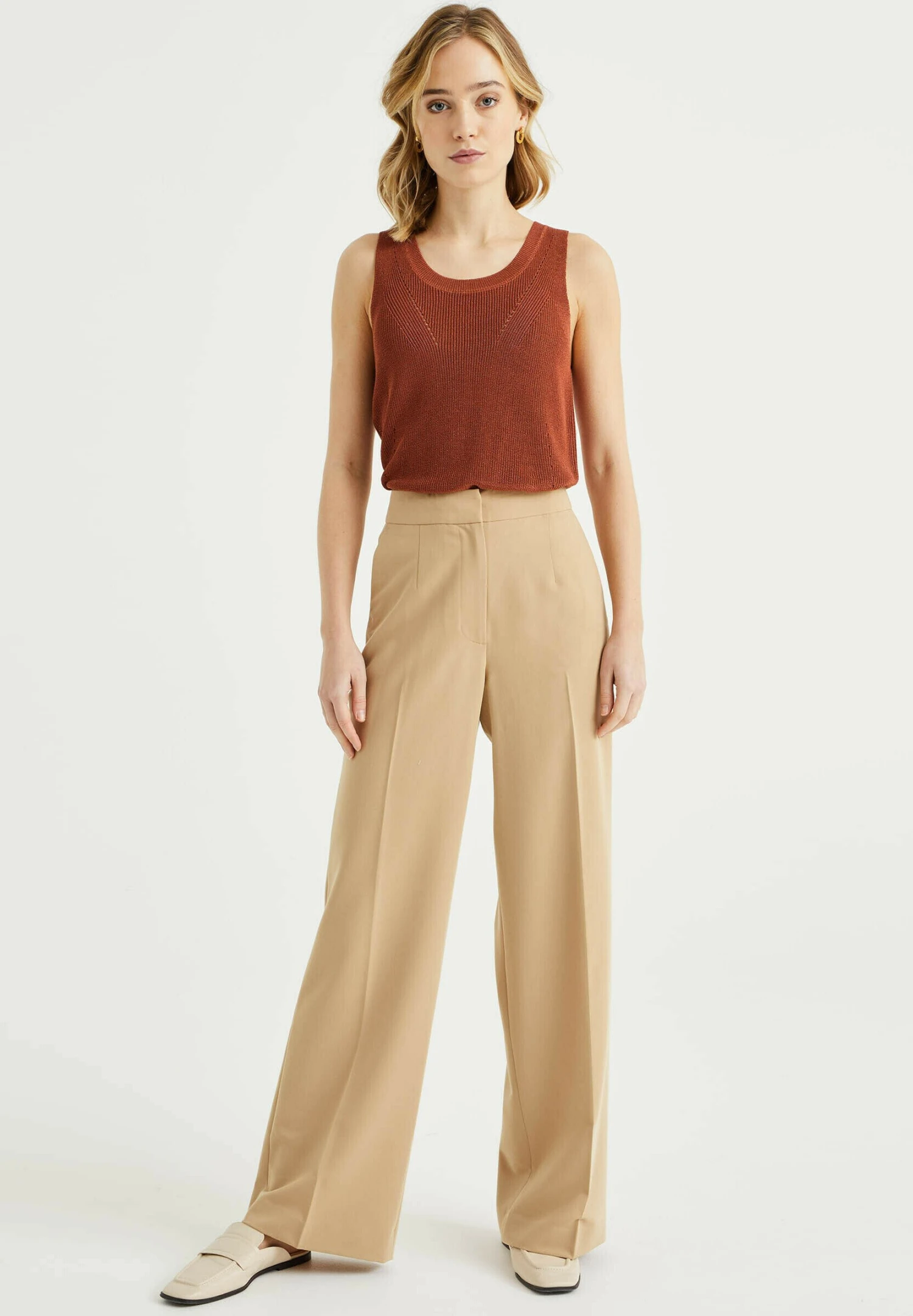 WE FASHION Met Opengewerkt Dessin - Débardeur - Brown 4 WE FASHION Met Opengewerkt Dessin - Débardeur - Brown – Image 2