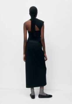 PULL & BEAR Midi Turnover Waistband - Jupe Crayon - Mottled Black -Stradivarius Soldes ba33d3b8841c4bdcbbdb5fb920bf8cf5