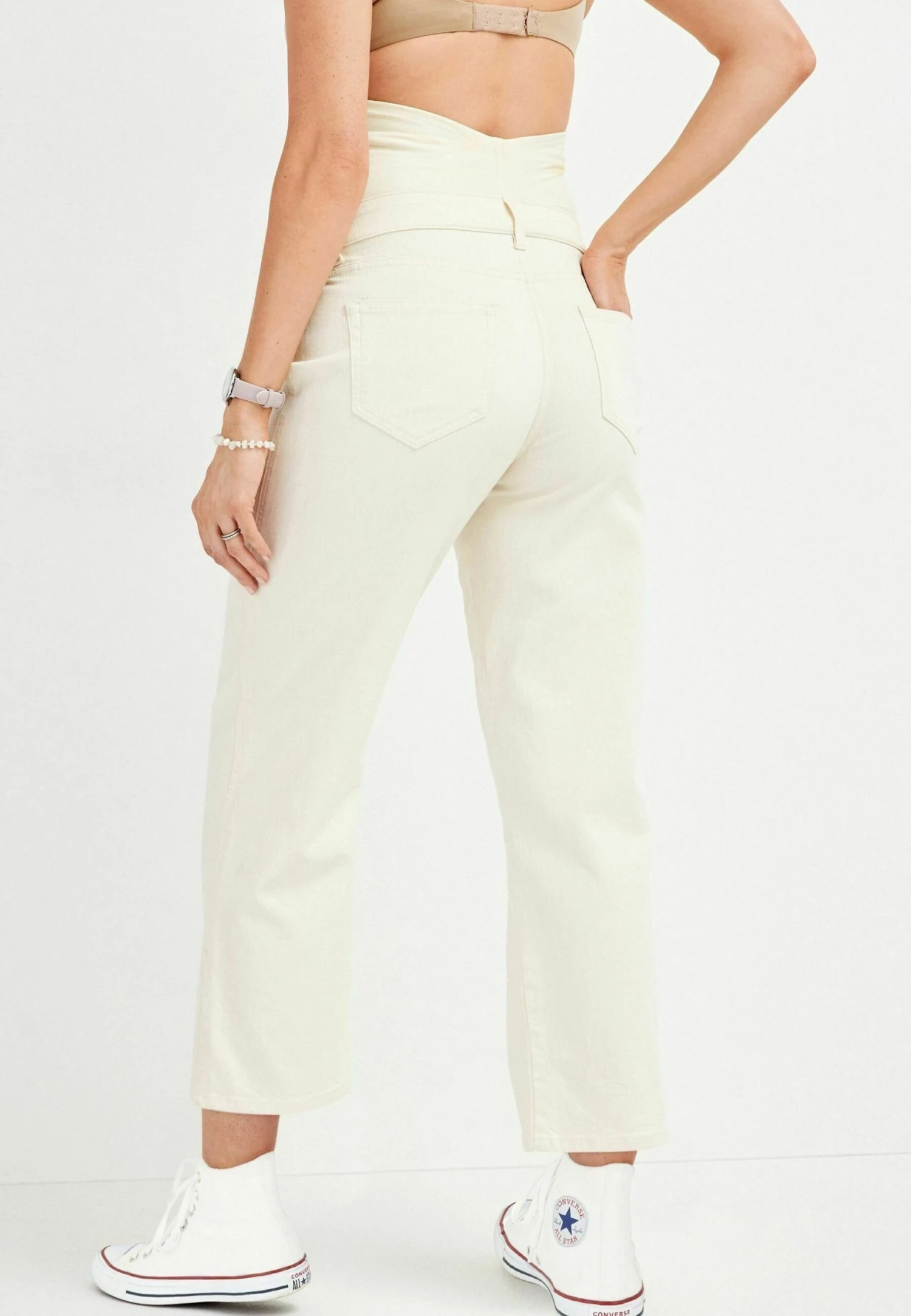 Next Over The Bump - Jean Droit - Ecru White 4 Next Over The Bump - Jean Droit - Ecru White – Image 2