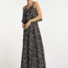 Dreimaster Zitha - Robe Longue - Schwarz Rosa -Stradivarius Soldes ca1c88e70dc74b1bbd5bd5dcf1d096d5
