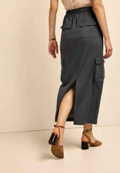 Next Cargo Drawstring Waist - Jupe Longue - Charcoal Grey -Stradivarius Soldes cb56d20c8a9243f7ae41e71129ee3f2f